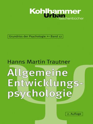 cover image of Allgemeine Entwicklungspsychologie